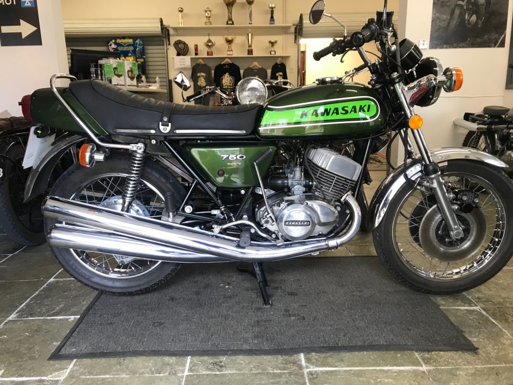 Kawasaki 750 triple H2B model, 1974. NOW SOLD