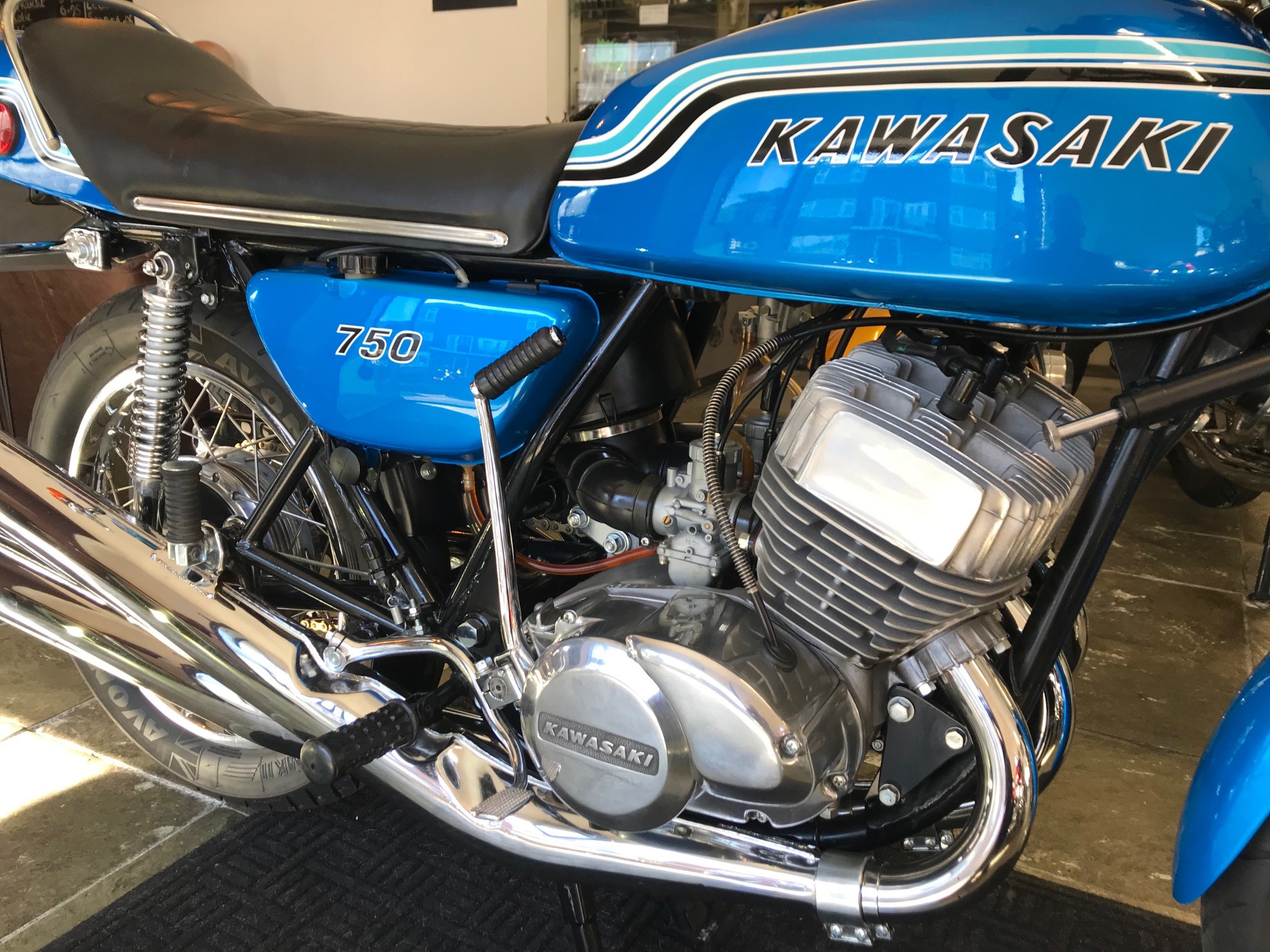Kawasaki H2 750 1972 Triple near concourse condition Bill Lomas Motorcycles